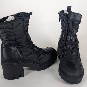 Steve Madden Pieper Lace-Up Lug Sole Chunky Heel Combat Boots Size 10M - NEW